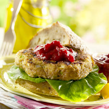 salmon cake - food photography