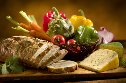 Food Photography - bread and cheese