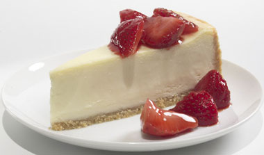 strawberries on cheesecake